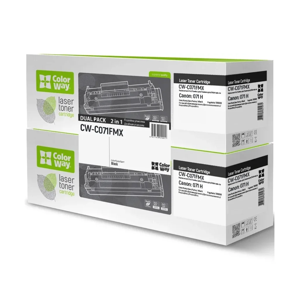 Картридж ColorWay CANON (071H) LBP122/MF272 DUAL PACK (CW-C071FMX)