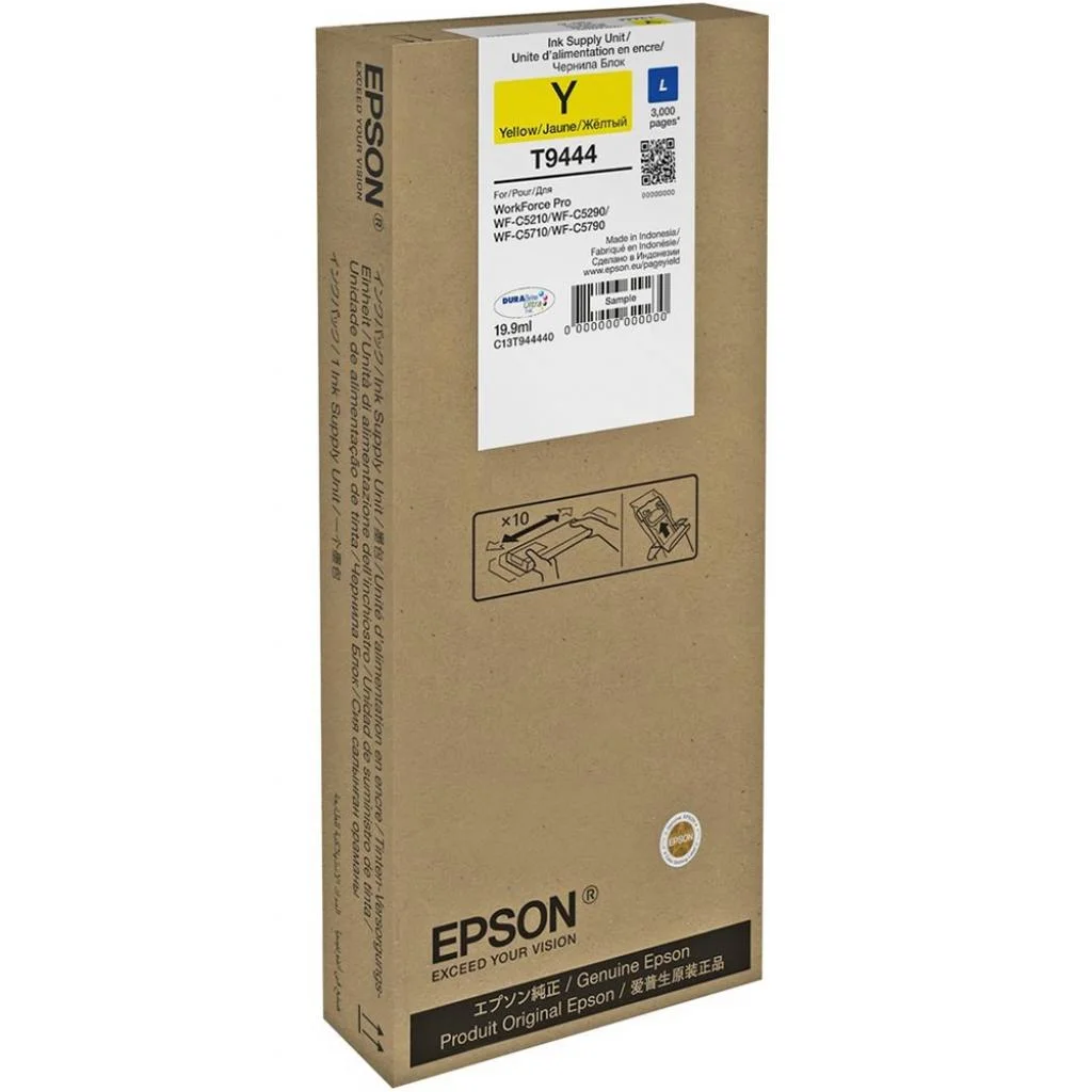 Картридж Epson WF Pro WF-C5290/C5790 Yellow L, 3K (C13T944440)