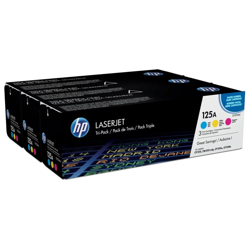 Картридж HP CLJ  125A CMY Tri-Pack CP1215/ CP1515 (CB541/542/543) (CF373AM)
