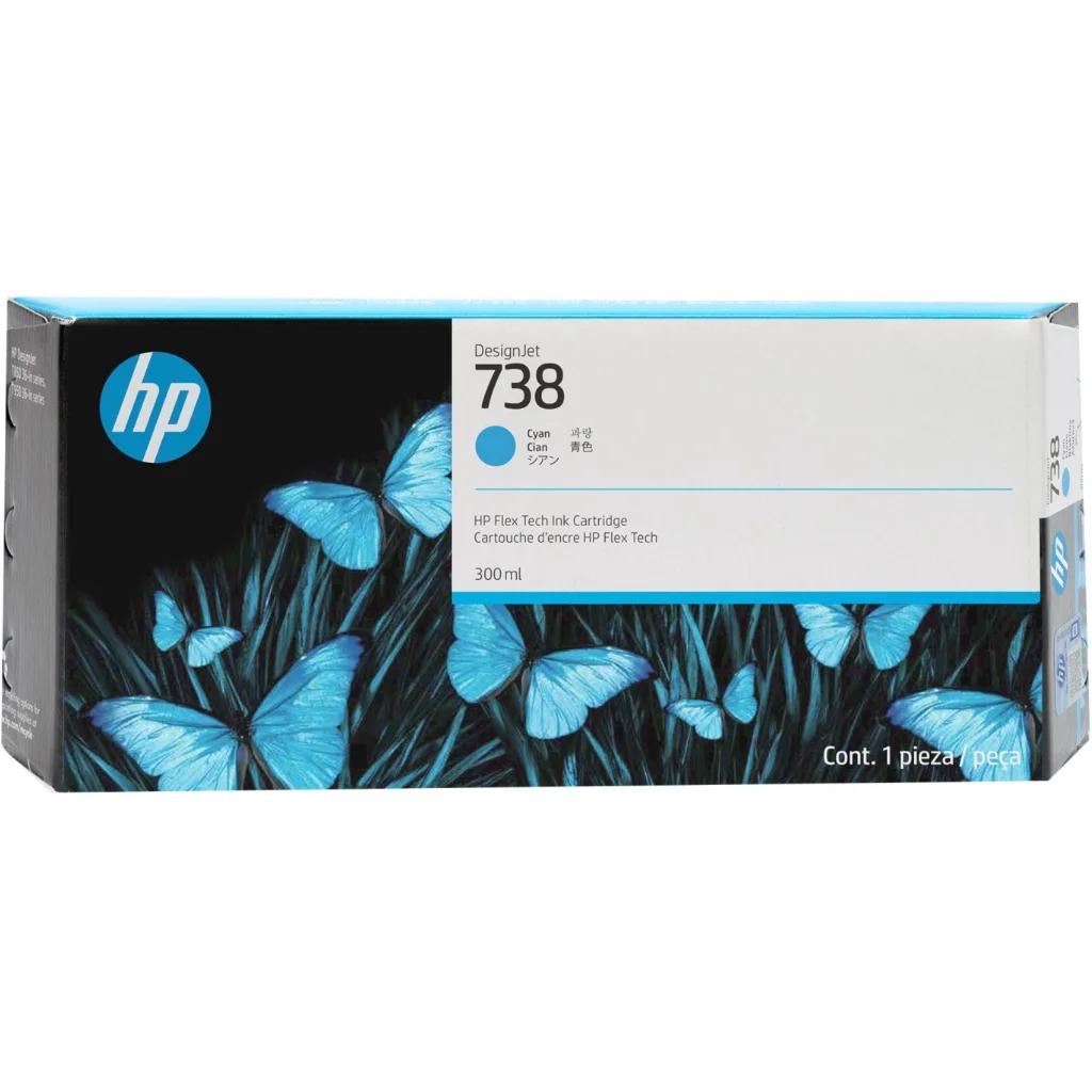 Картридж HP DJ No.738XL 300-ml Cyan (676M6A)