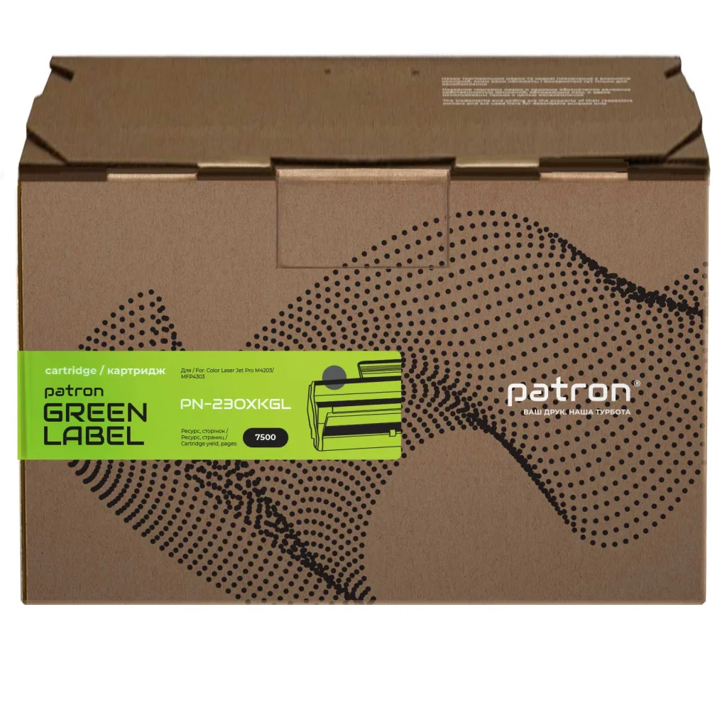 Картридж Patron HP 230X (W2300X), Green Label, Black (PN-230XKGL)