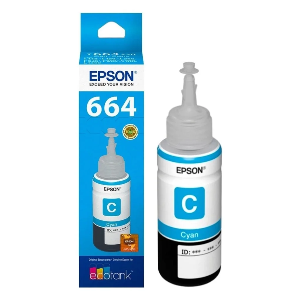 Контейнер з чорнилом Epson 664 cyan (70мл) L100/L200 (C13T66424A)