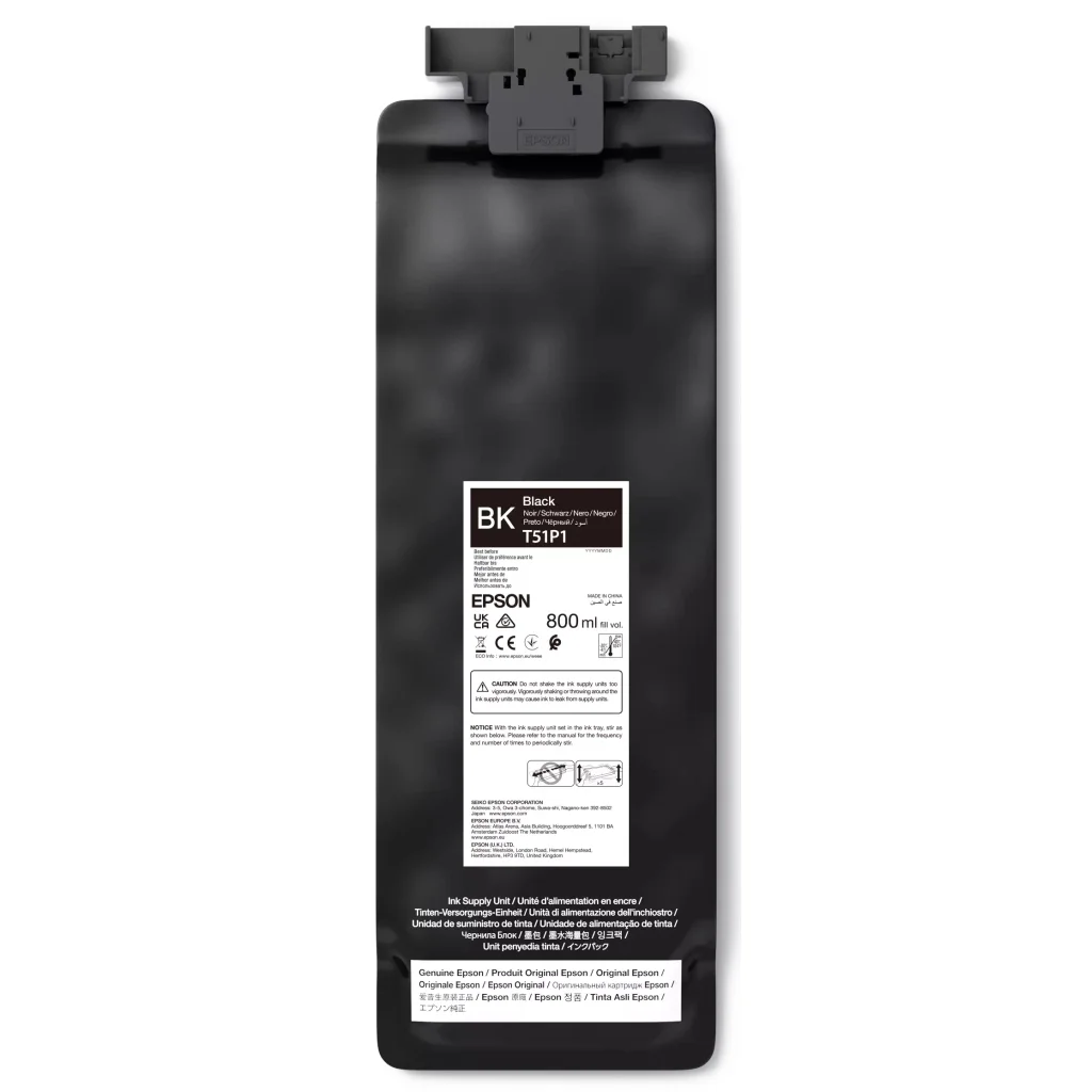 Контейнер з чорнилом Epson T51P UltraChrome GS3 Black, 800ML (C13T51P100)