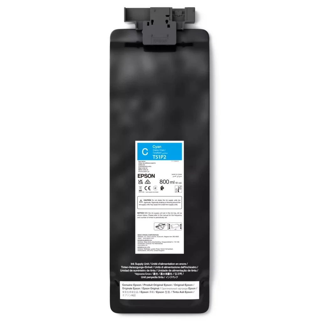 Контейнер з чорнилом Epson T51P UltraChrome GS3 Cyan, 800ML (C13T51P200)