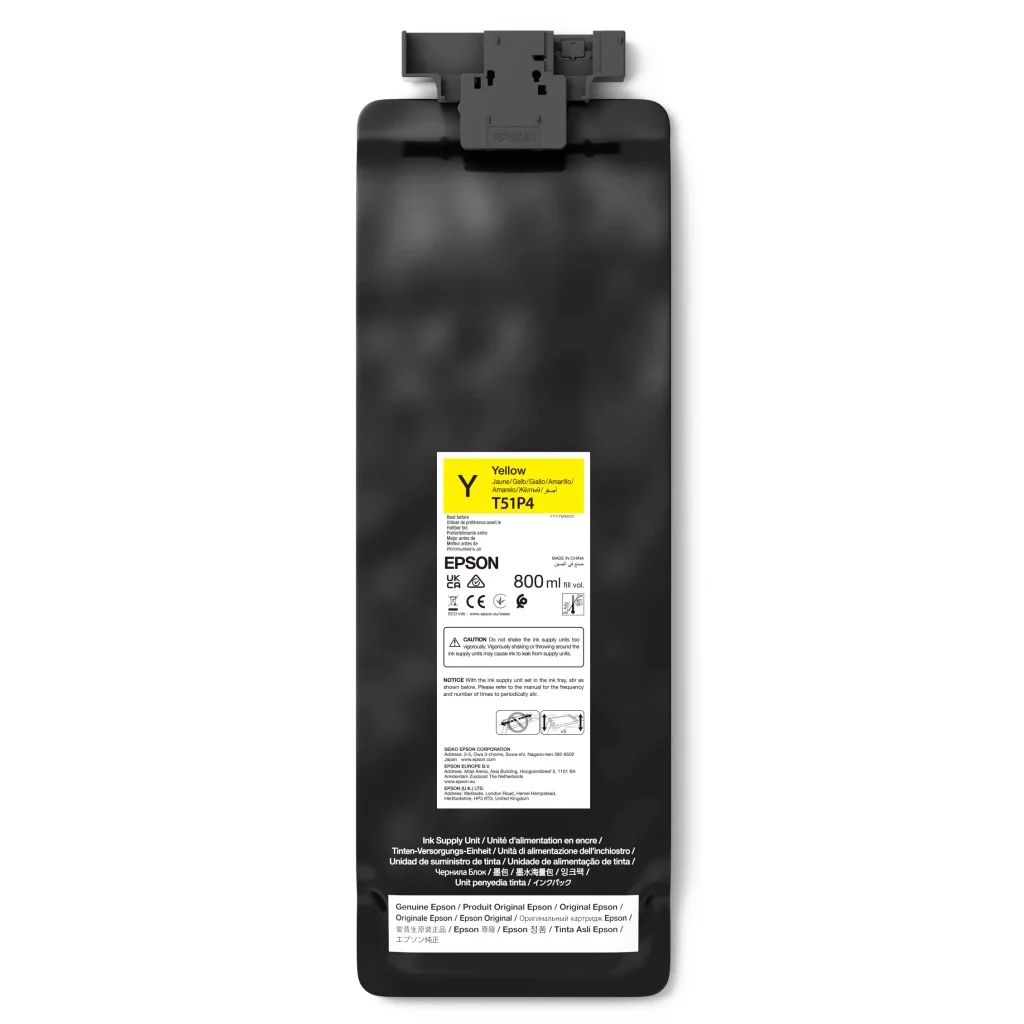 Контейнер з чорнилом Epson T51P UltraChrome GS3 Yellow, 800ML (C13T51P400)