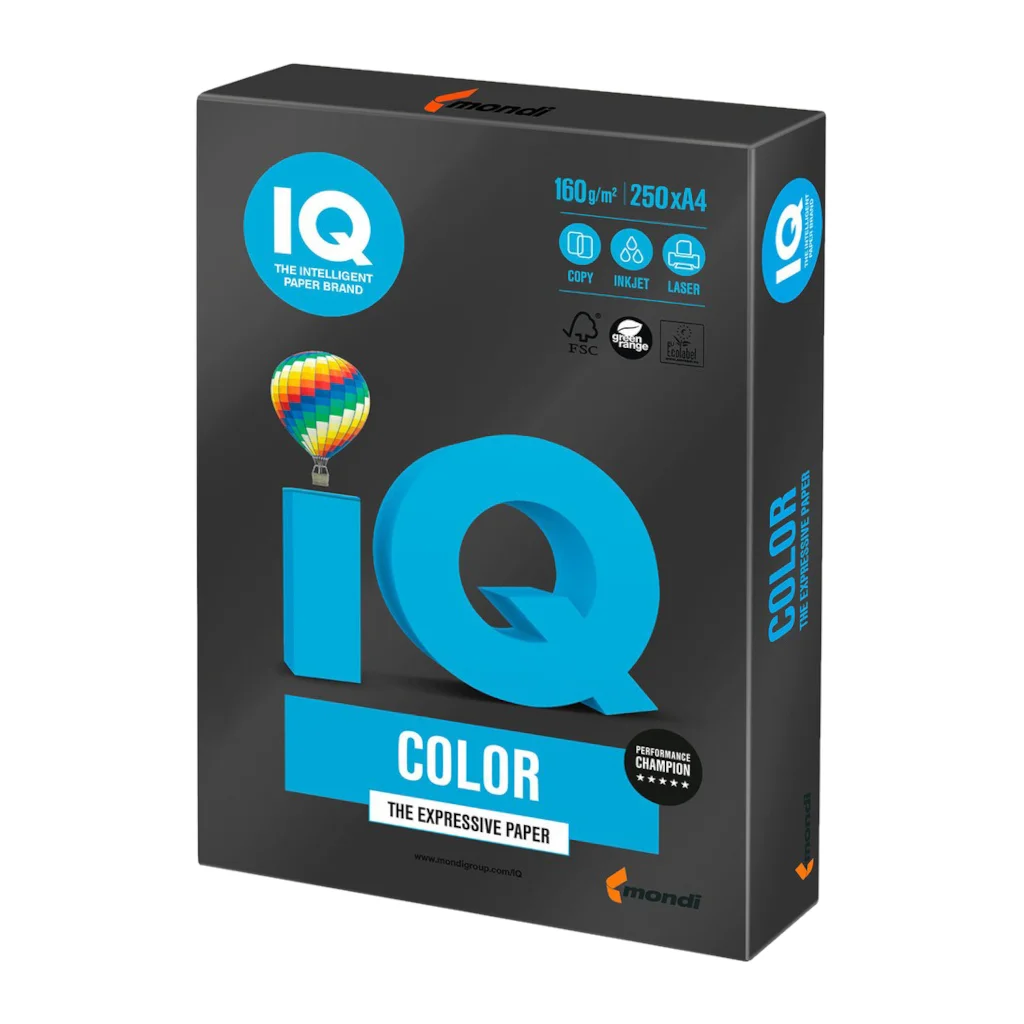 Папір IQ color А4 160g 250sh intensive, Black Mondi (B100/A4/160/IQ)
