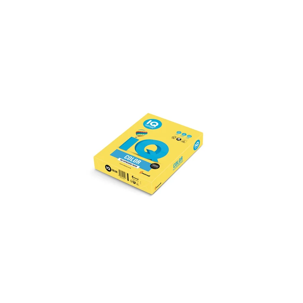 Папір IQ color А4 160g 250sh intensive, Canary Yellow Mondi (CY39/A4/160/IQ)