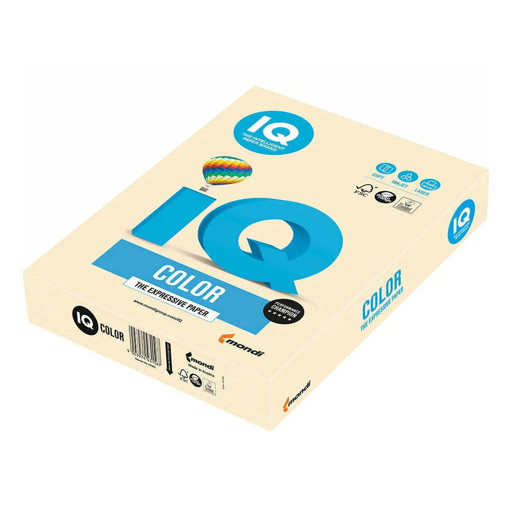 Папір IQ color А4 160g 250sh pastel, Creamy Mondi (CR20/A4/160/IQ)