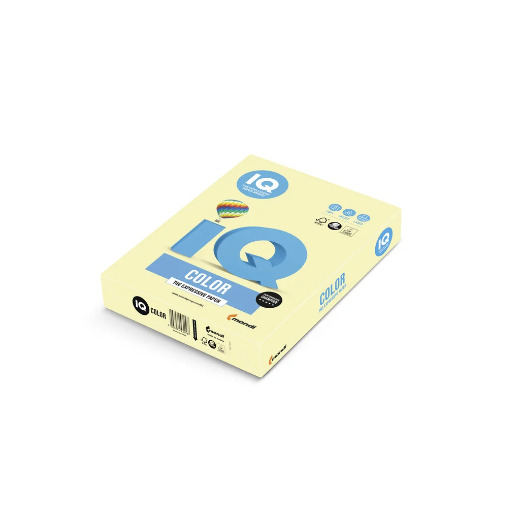 Папір IQ color А4 160g 250sh pastel, Yellow Mondi (YE23/A4/160/IQ)