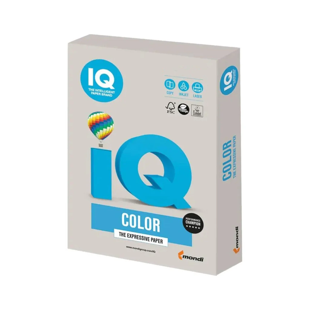 Папір IQ color А4 160g 250sh trend, Gray Mondi (GR21/A4/160/IQ)