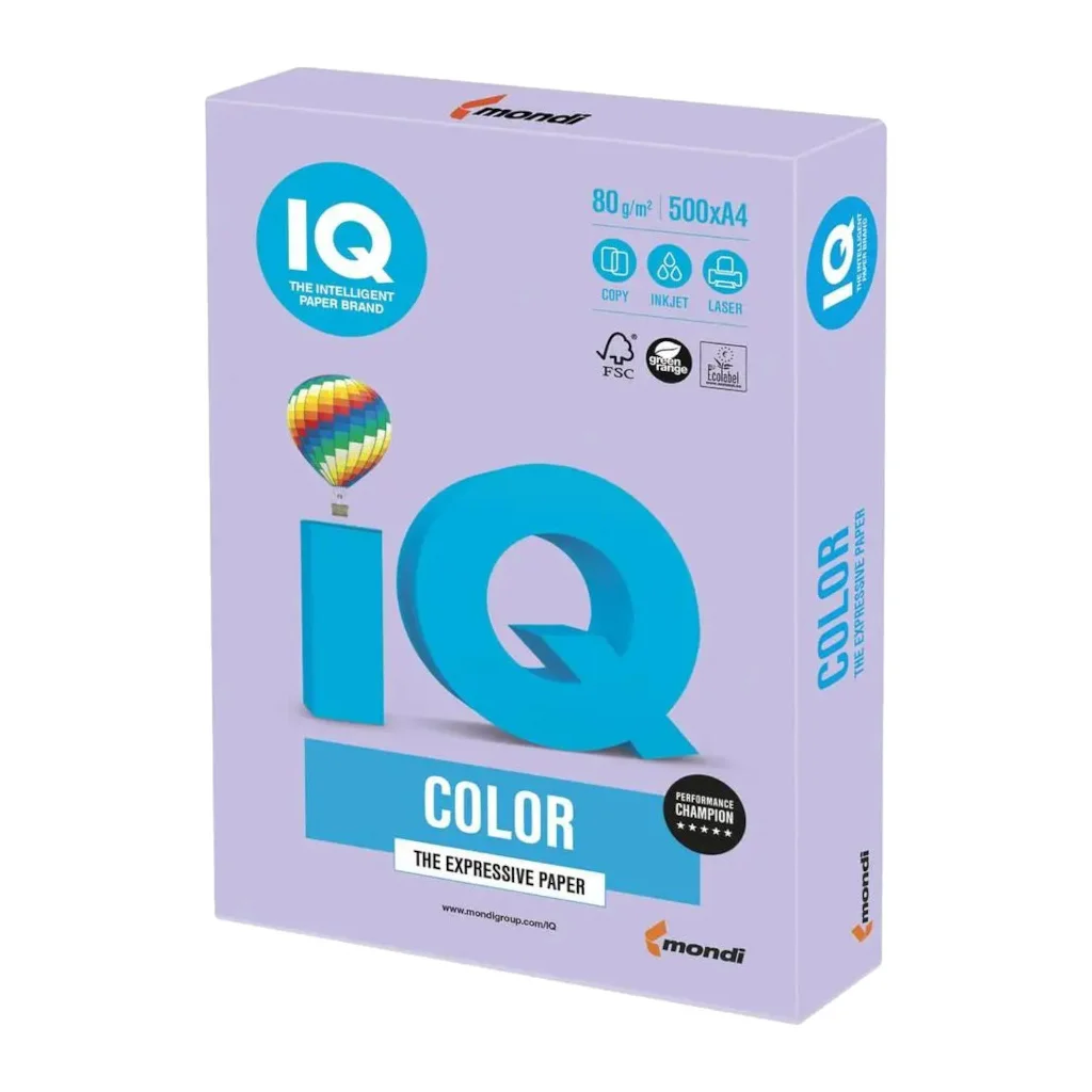 Папір IQ color А4 80g 500 trend, Pale purple Mondi (LA12/A4/80/IQ)