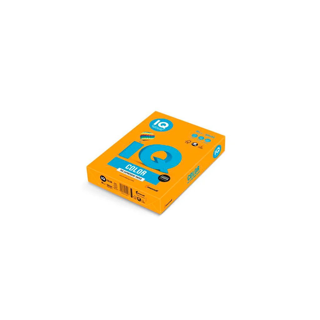 Папір IQ Color A4 80г/м2 500с, Tangerine (MO15/A4/80/IQ)