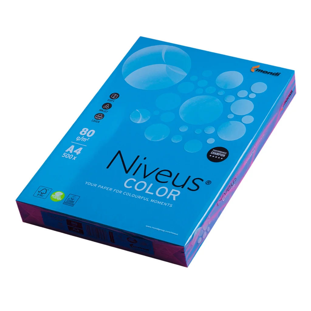 Папір Niveus COLOR intensive DarkBlue A4, 80g, 500sh Mondi (A4.80.NVI.DB49.500)