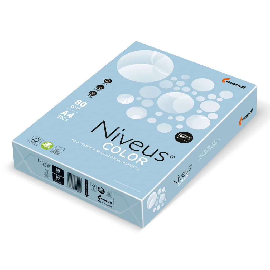 Папір Niveus COLOR Pastel ColdBlue A4, 80g, 500sh Mondi (A4.80.NVP.OBL70.500)