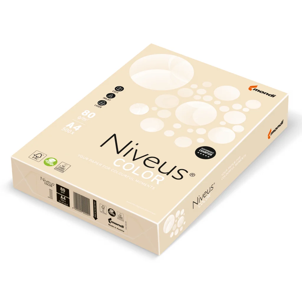 Папір Niveus COLOR Pastel cream A4, 80g, 500sh Mondi (A4.80.NVP.CR20.500)