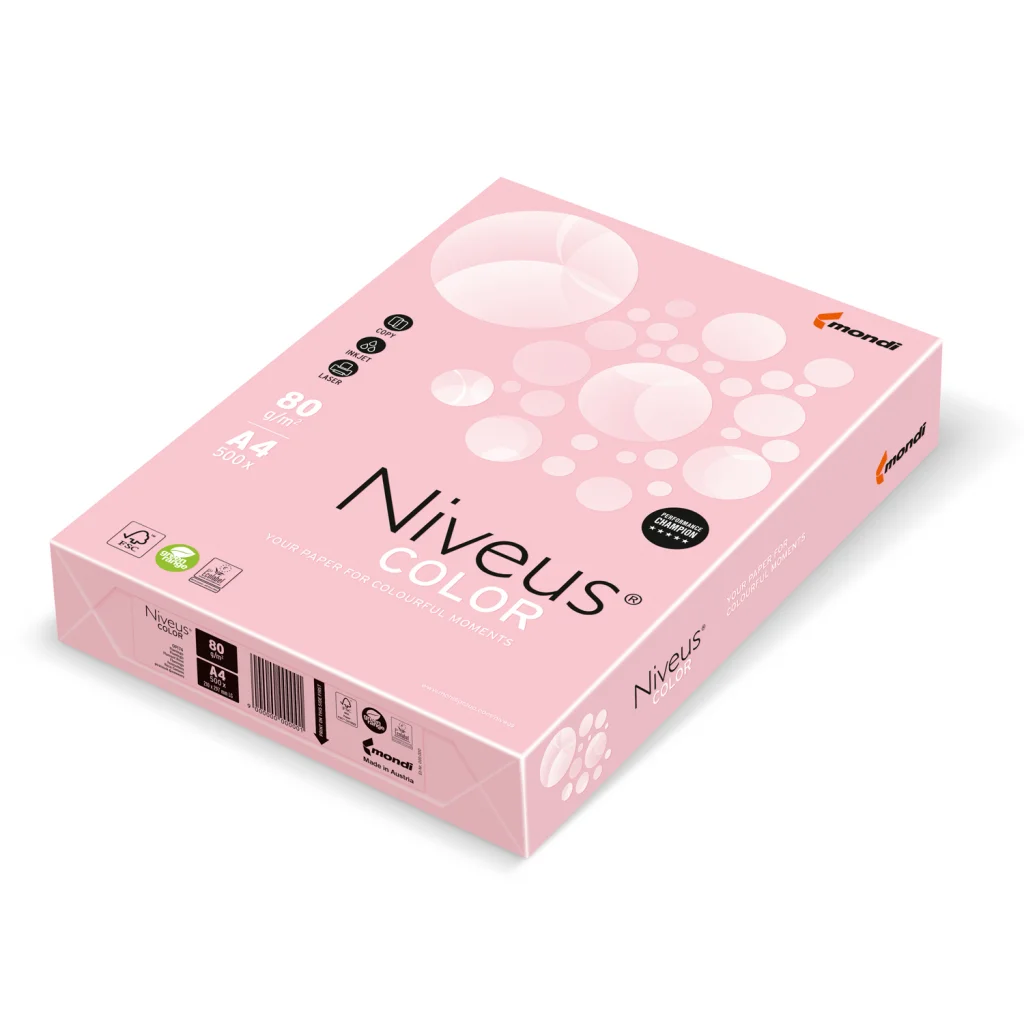 Папір Niveus COLOR Pastel lightPink A4, 80g, 500sh Mondi (A4.80.NVP.OPI74.500)