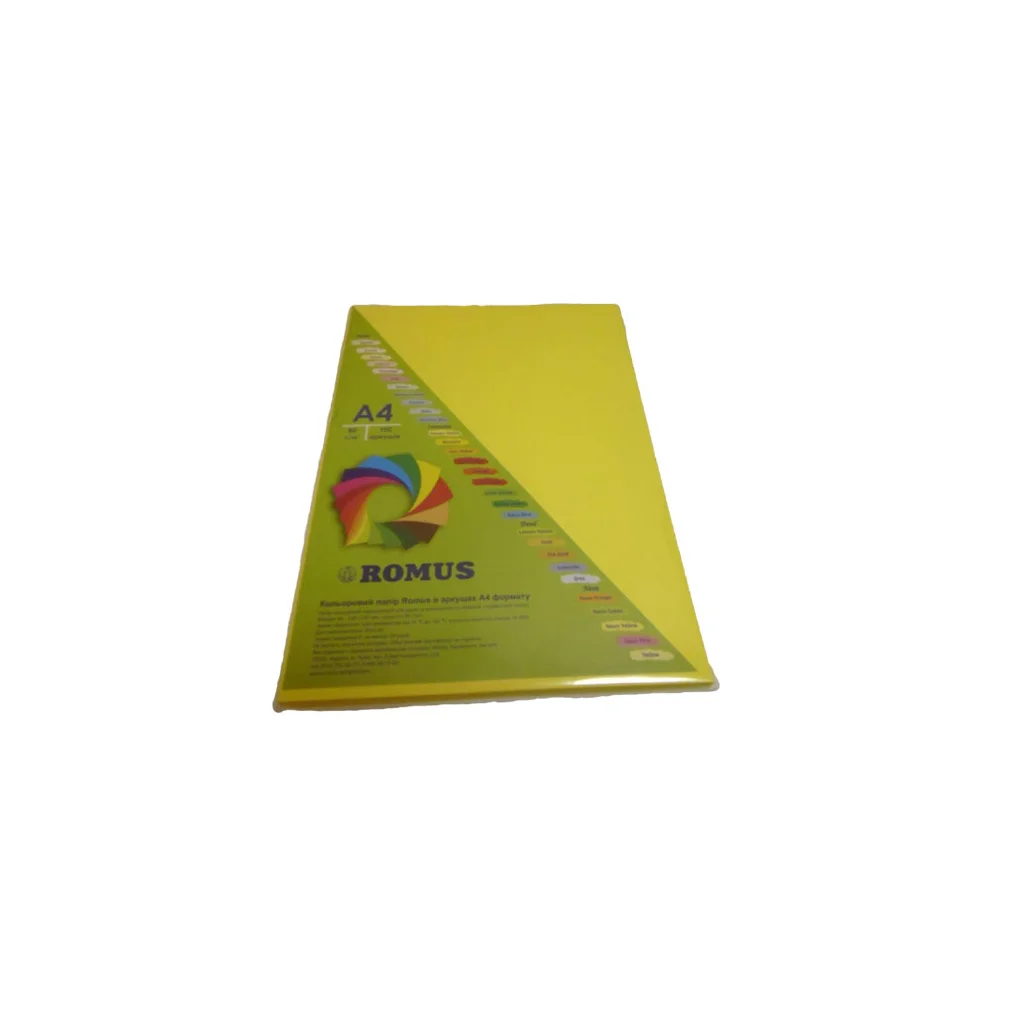 Папір Romus A4 160 г/м2 100sh Canary yellow (R50805)