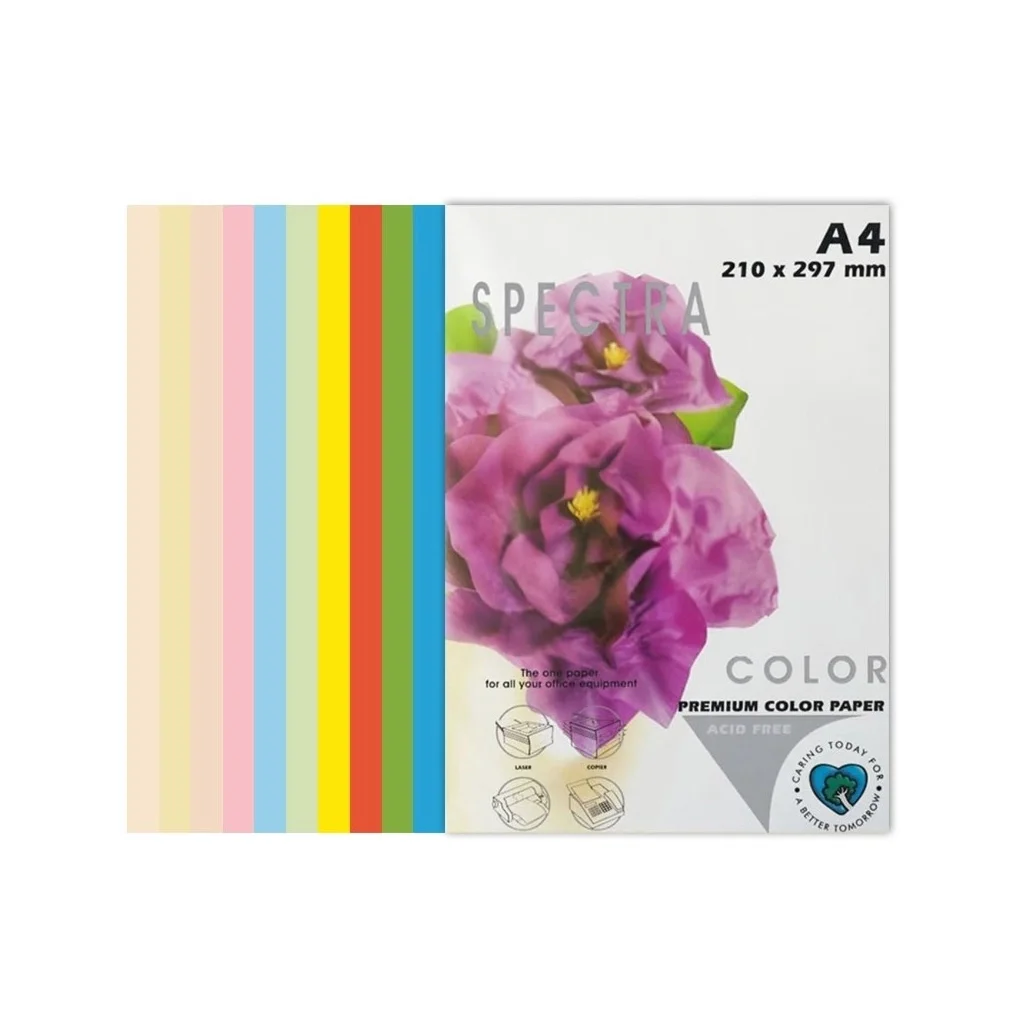 Папір Spectra Color А4 80г/м2 Rainbow 10*10 colors, IT855 (8993282607828)
