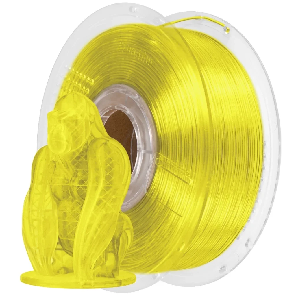Пластик для 3D-принтера AzureFilm PETG Transparent 1,75mm 1kg YELLOW (FG171-1021T)