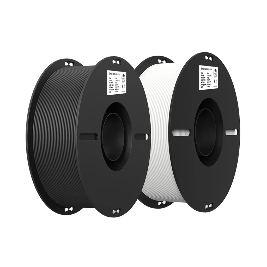 Пластик для 3D-принтера Creality PLA 2x1кг, 1.75мм, white+black (3301010337)
