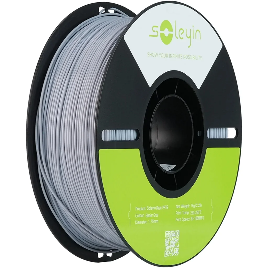 Пластик для 3D-принтера Creality Soleyin PETG 1.75мм, 1кг, glacier grey (3301030166)