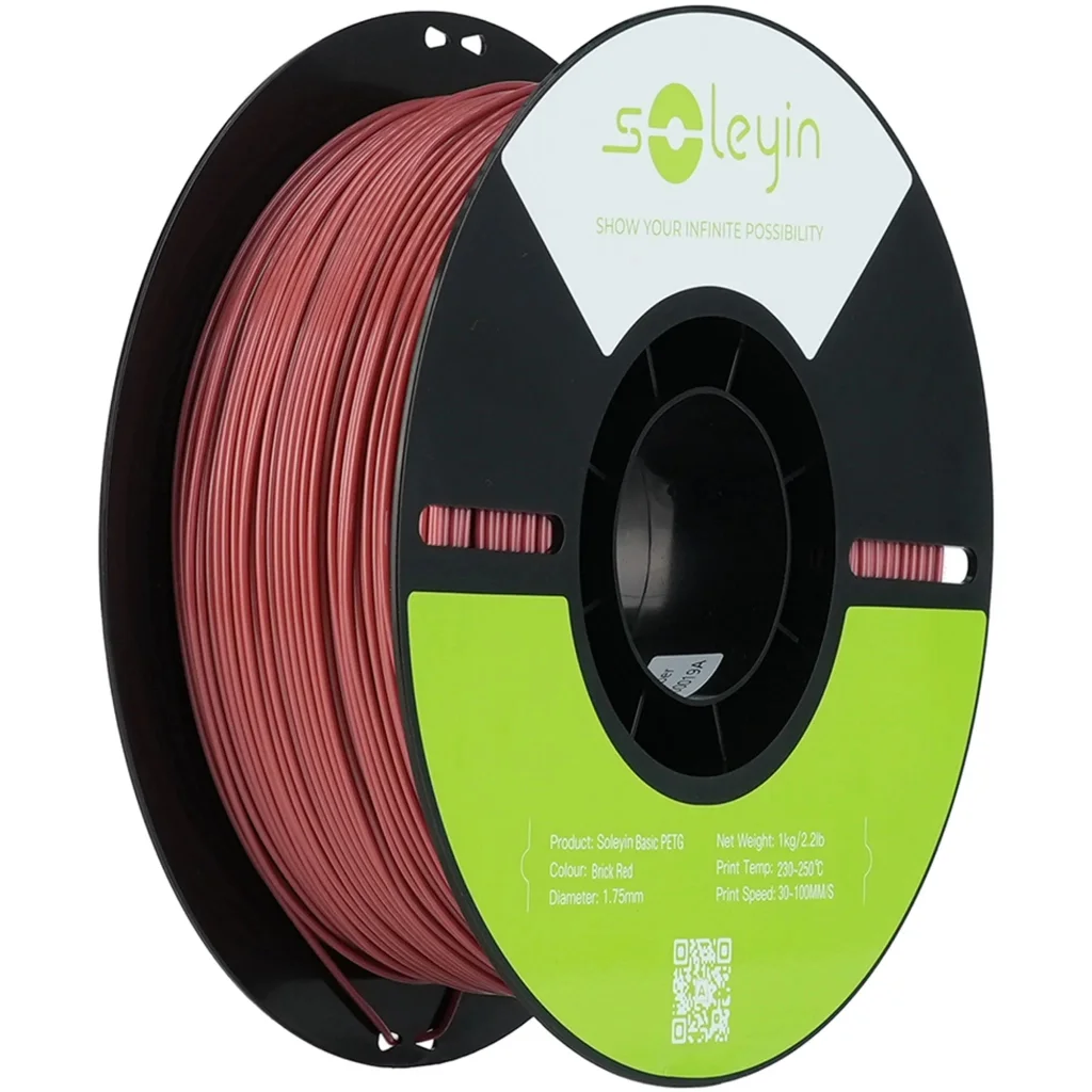 Пластик для 3D-принтера Creality Soleyin PETG 1.75мм, 1кг, Red Brick (3301030159)