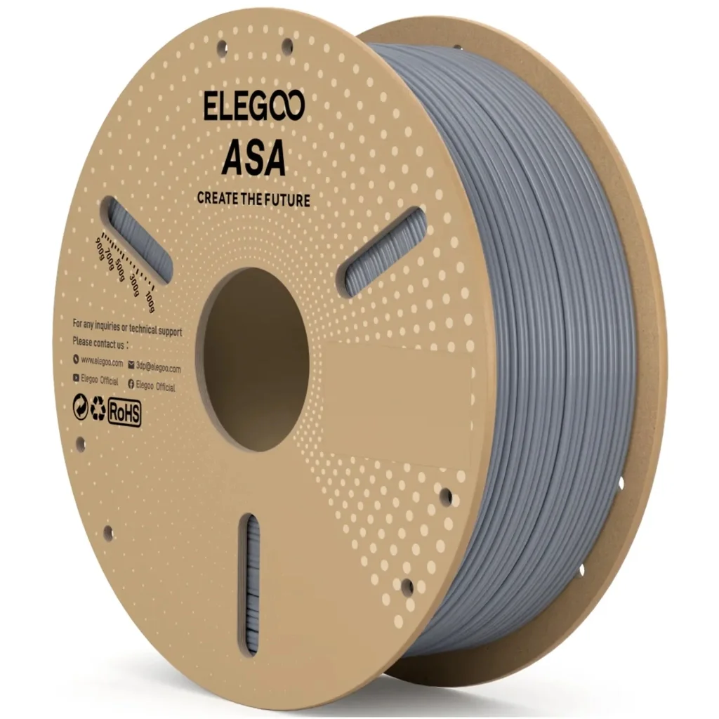 Пластик для 3D-принтера ELEGOO ASA 1.75мм, 1кг, grey (50.203.0738)