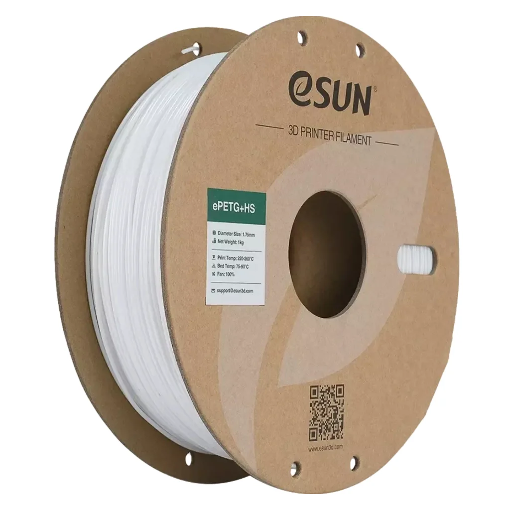 Пластик для 3D-принтера eSUN ePETG+HIGH SPEED 1,75mm 1kg WHITE (EPETG+HS-P175SW1)