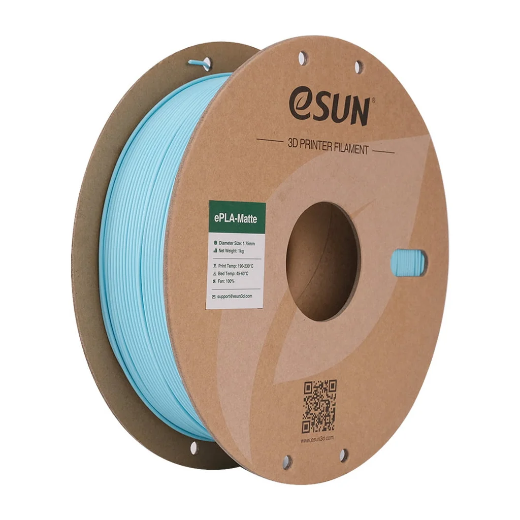 Пластик для 3D-принтера eSUN ePLA-Matte, 1,75мм, 1кг, blue (ePLA-Matte-P175LU1)