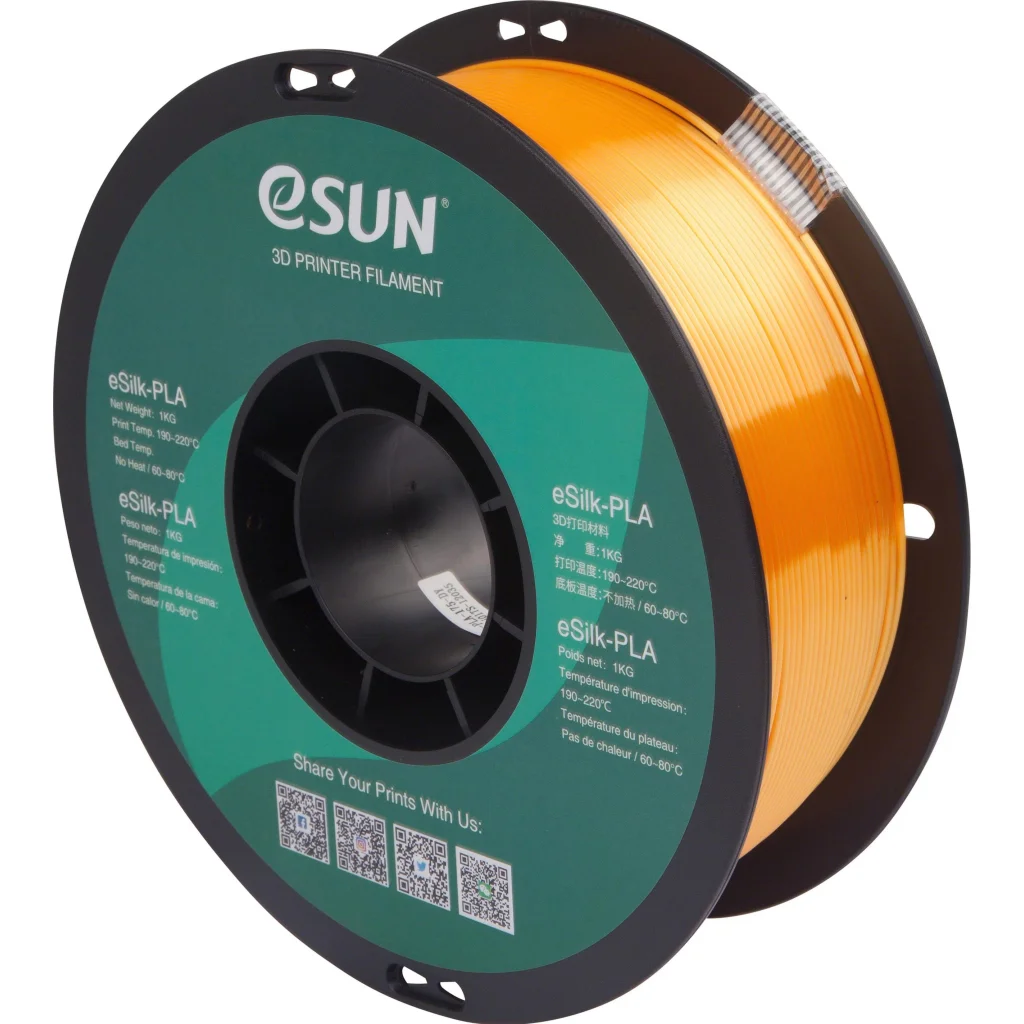 Пластик для 3D-принтера eSUN ePLA-Silk 1,75mm 1kg YELLOW, DARK (EPLA-SILK-P175DY1)