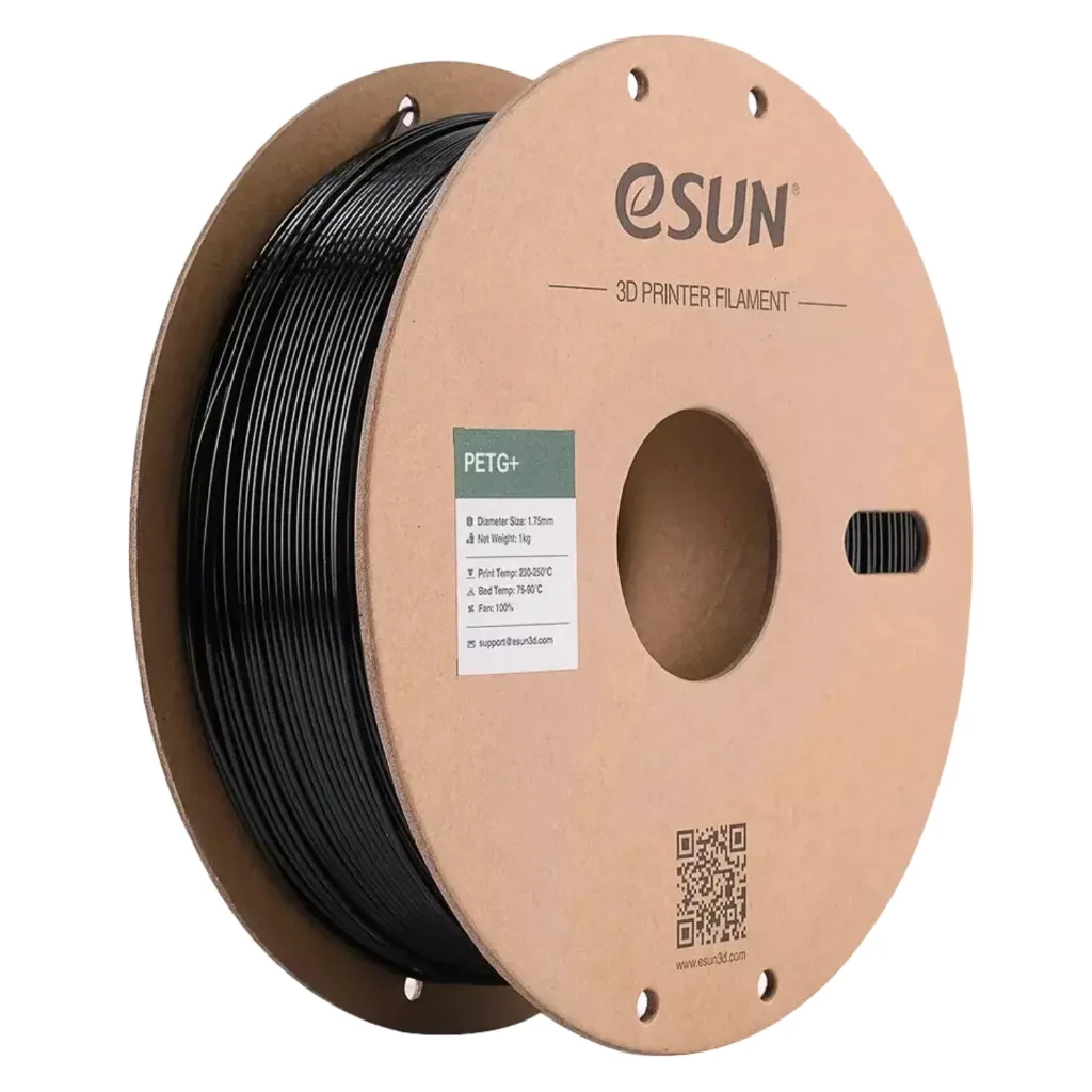 Пластик для 3D-принтера eSUN PETG+ 1,75mm 1kg Black, Paper Roll (PETG+175B1P1)