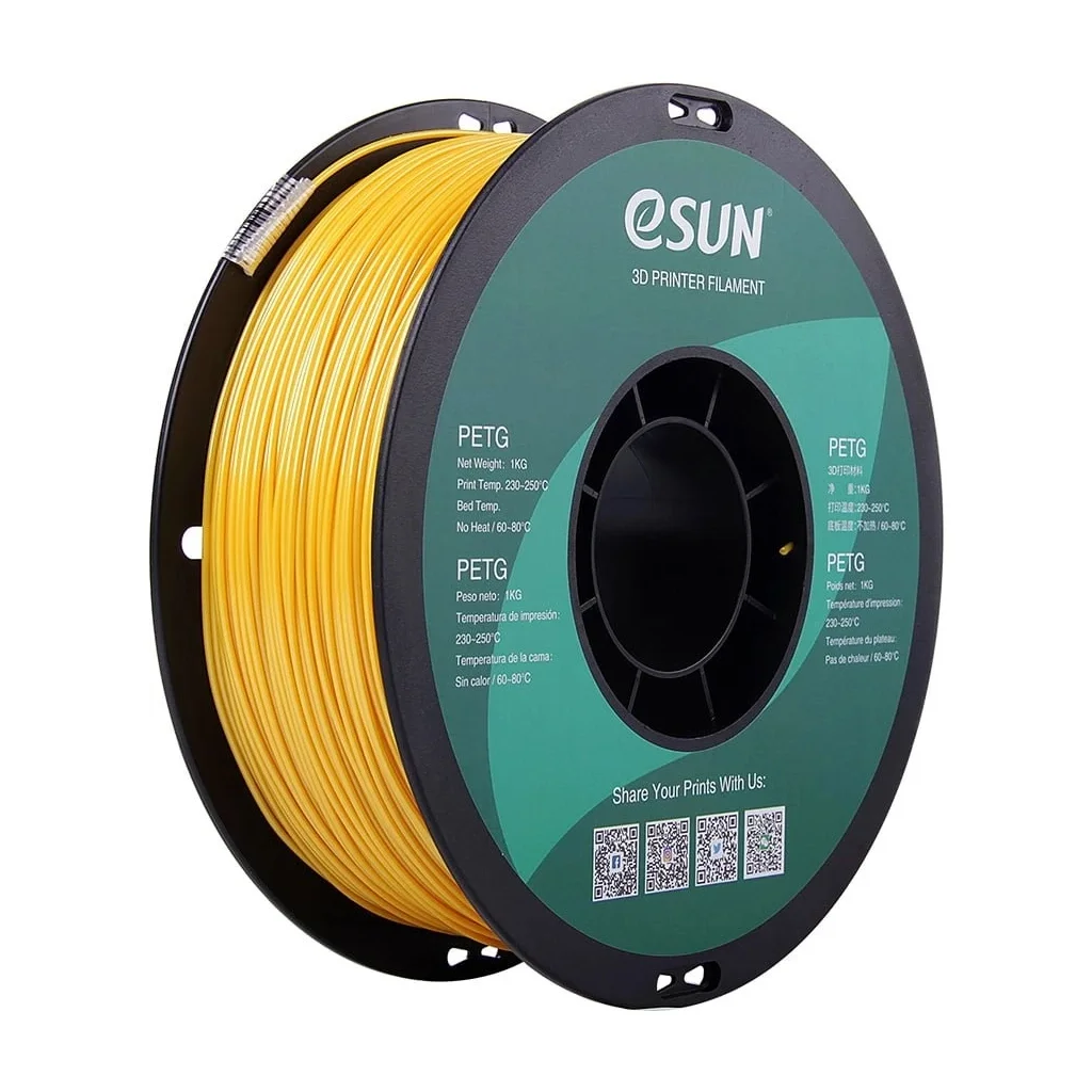 Пластик для 3D-принтера eSUN PETG 1,75mm 1kg SOLID GOLD (PETG-P175SJ1)