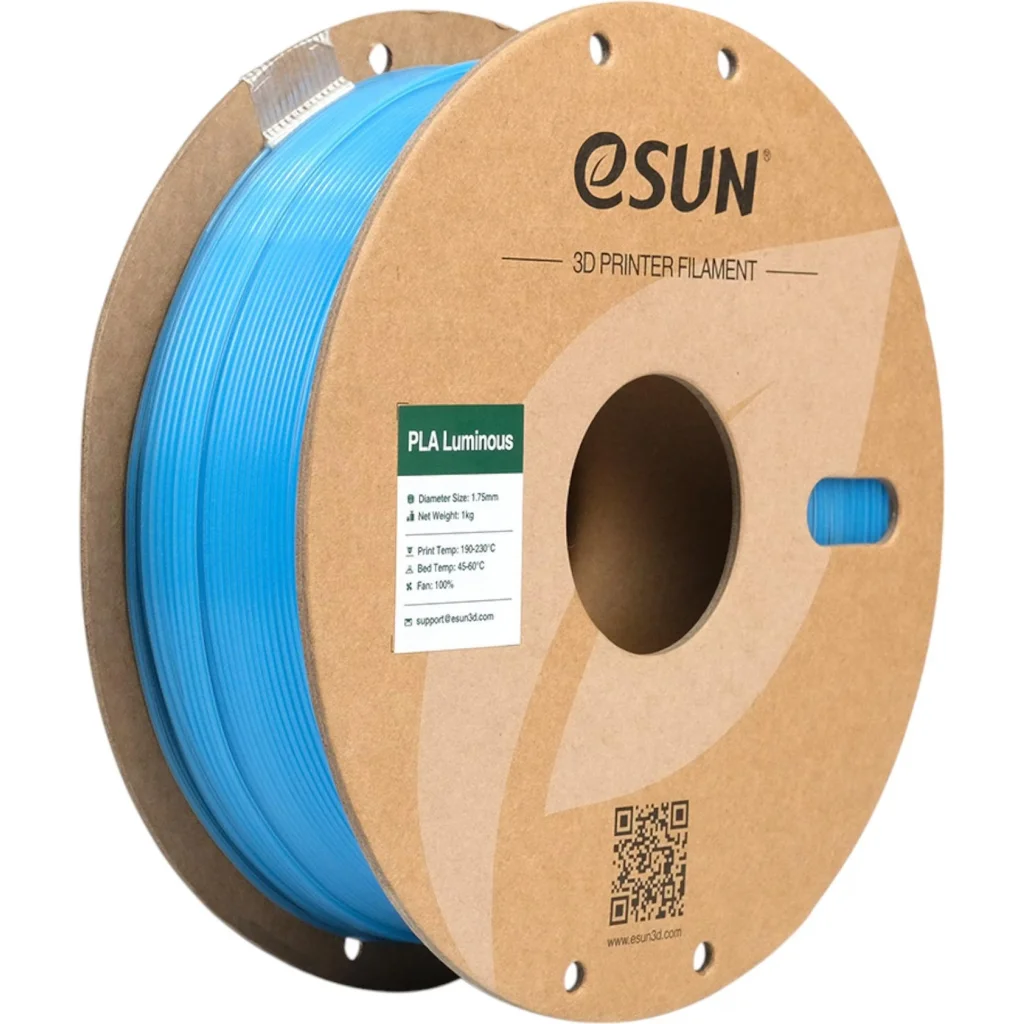 Пластик для 3D-принтера eSUN PLA- Luminous 1.75мм 1kg BLUE (PLA-P175LU1)