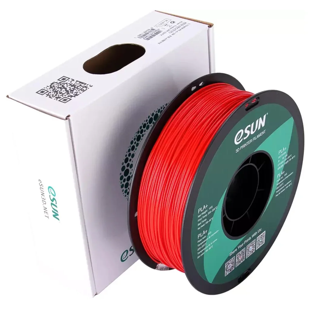 Пластик для 3D-принтера eSUN PLA+ P1.75мм, 1кг, red (PLA+P175R1)