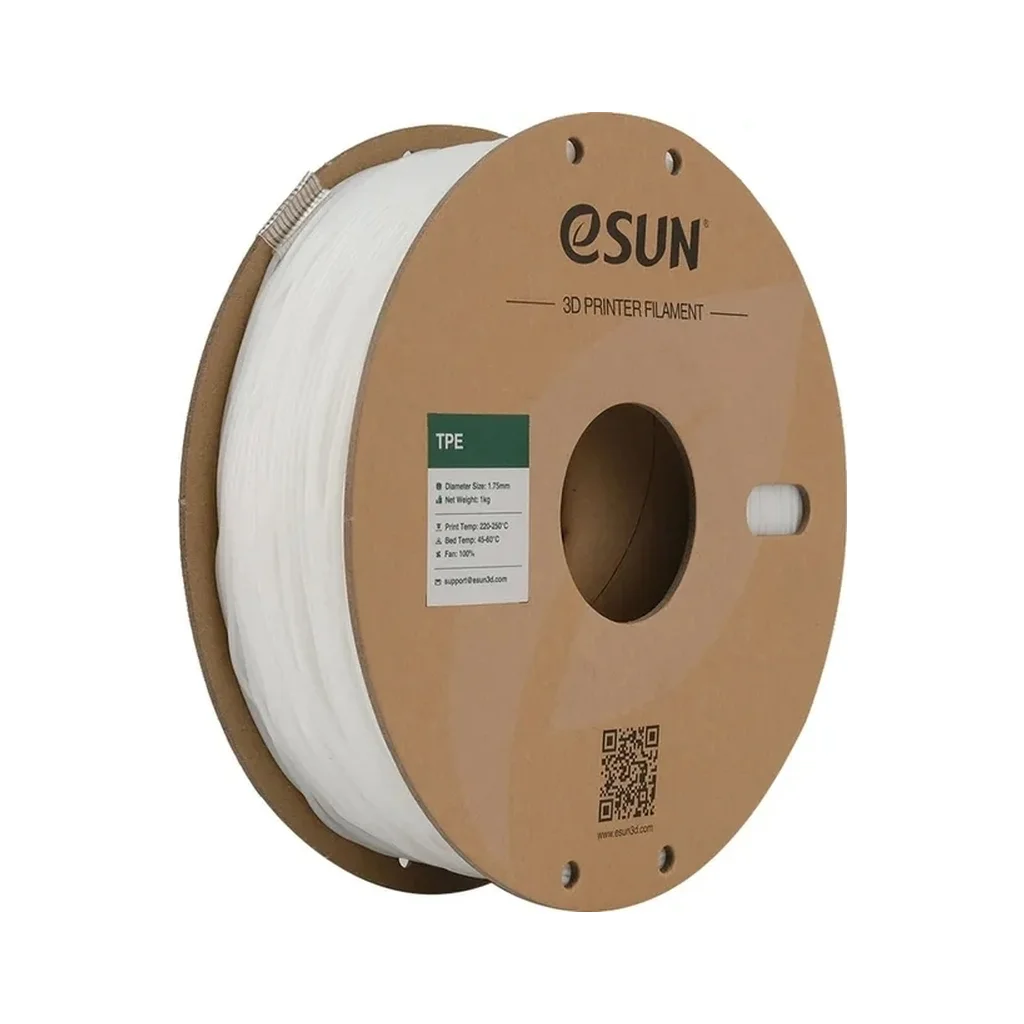 Пластик для 3D-принтера eSUN TPE-83A 1,75mm 1kg White (TPE-83A175W1Y1)