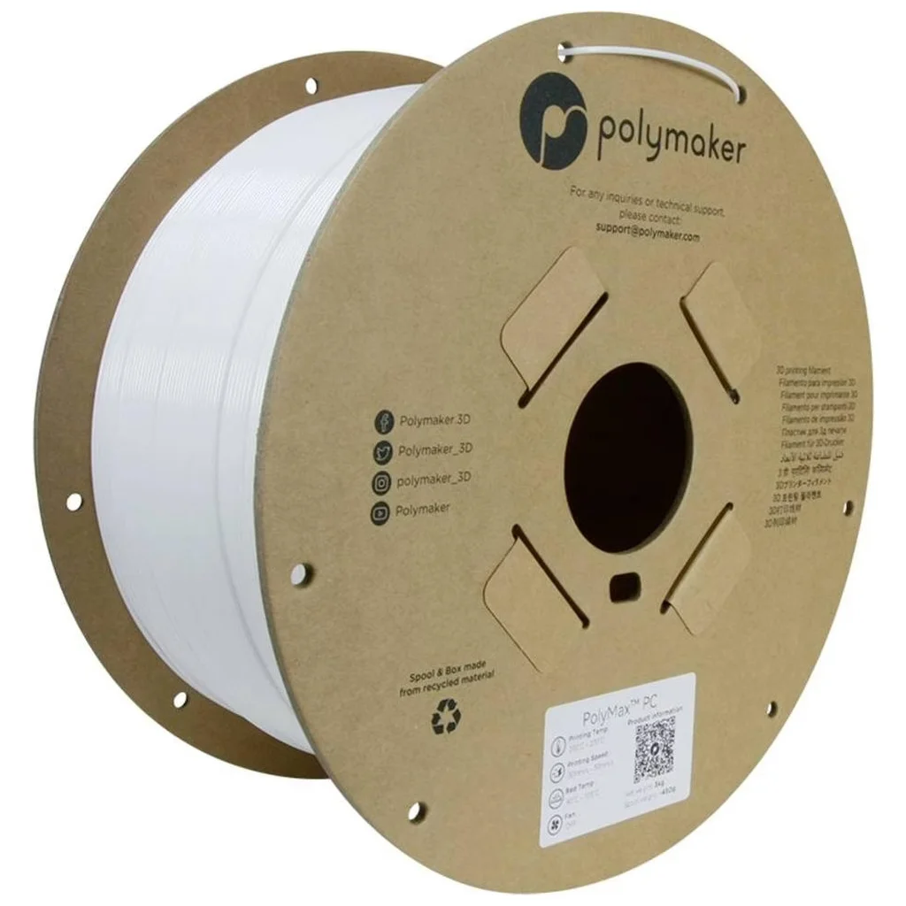 Пластик для 3D-принтера Polymaker PC PolyMax TOUGH 1,75mm 3kg WHITE (PC02006)