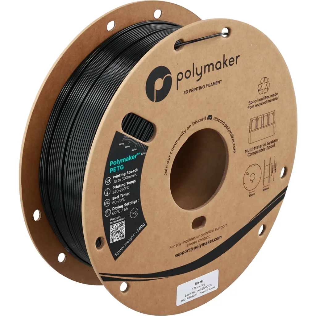 Пластик для 3D-принтера Polymaker PETG 1,75mm 1kg BLACK (PB05001)