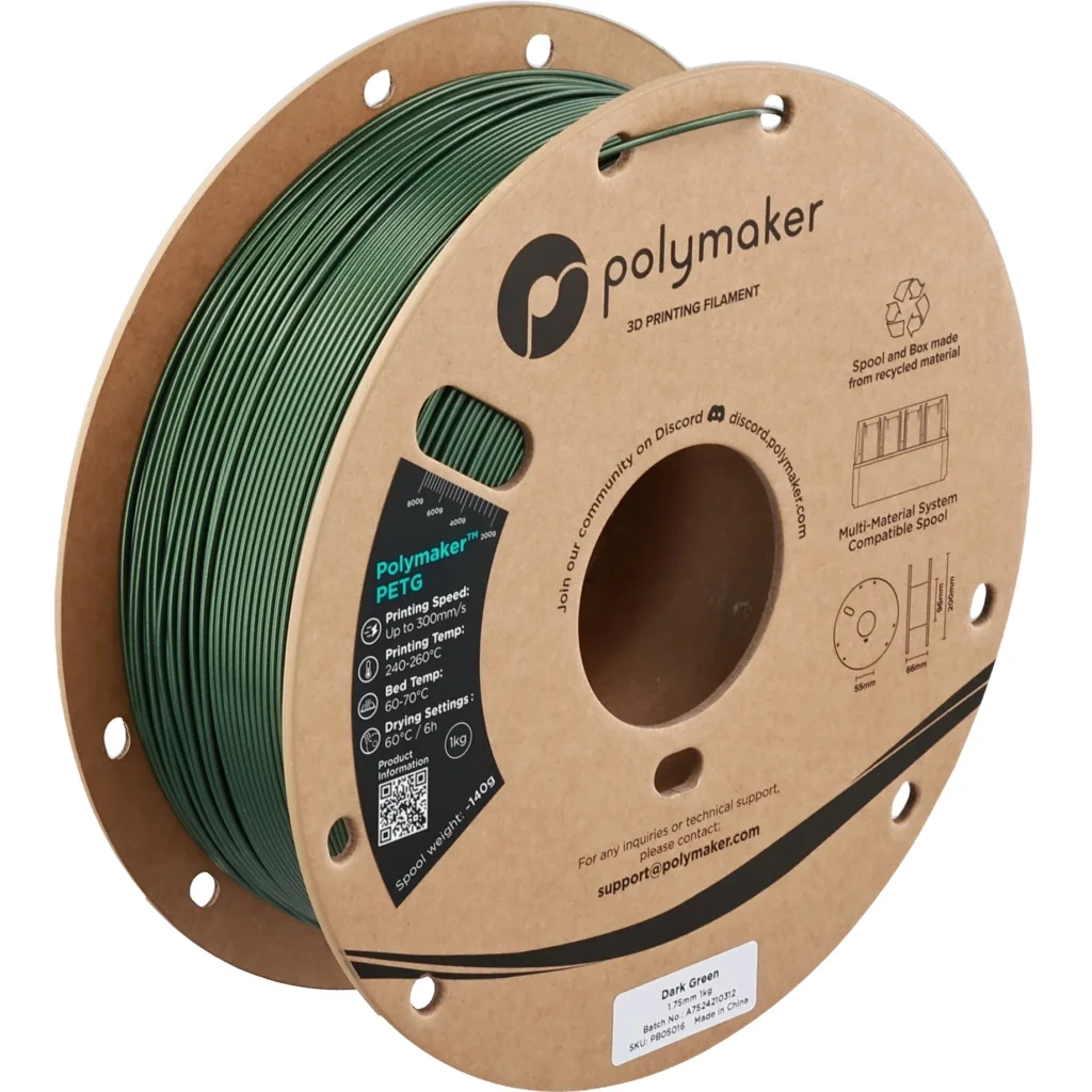 Пластик для 3D-принтера Polymaker PETG 1,75mm 1kg DARK GREEN (PB05016)
