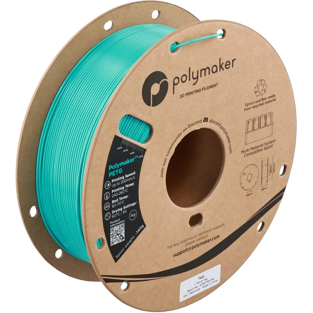 Пластик для 3D-принтера Polymaker PETG 1,75mm 1kg TEAL (PB05009)