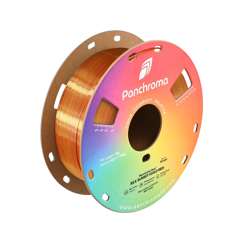 Пластик для 3D-принтера Polymaker PLA PANCHROMA DUAL SILK 1,75mm 1kg Gold-Red (CA03030)