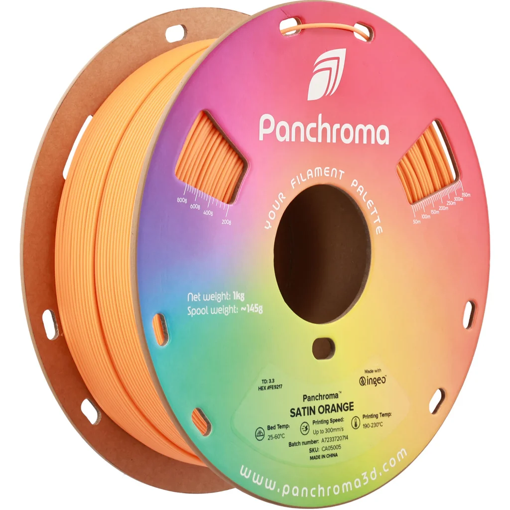 Пластик для 3D-принтера Polymaker PLA PANCHROMA SATIN 1,75mm 1kg ORANGE (CA05005)