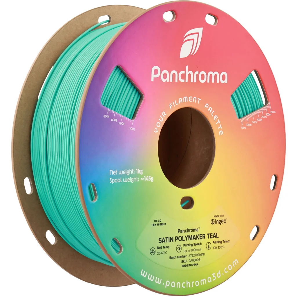 Пластик для 3D-принтера Polymaker PLA PANCHROMA SATIN 1,75mm 1kg TEAL (CA05006)