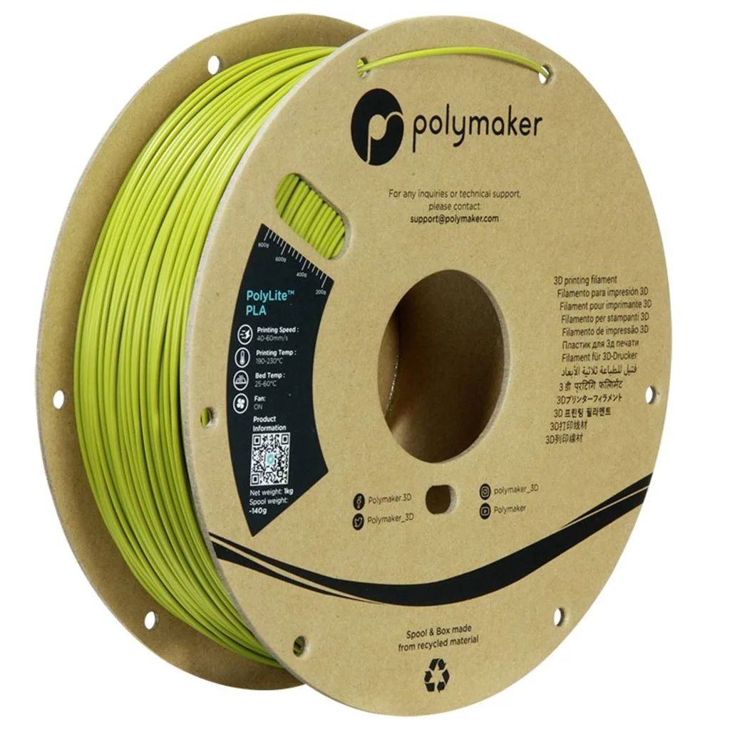 Пластик для 3D-принтера Polymaker PLA POLYLITE 1,75mm 1kg GREEN, OLIVE (PA02058)