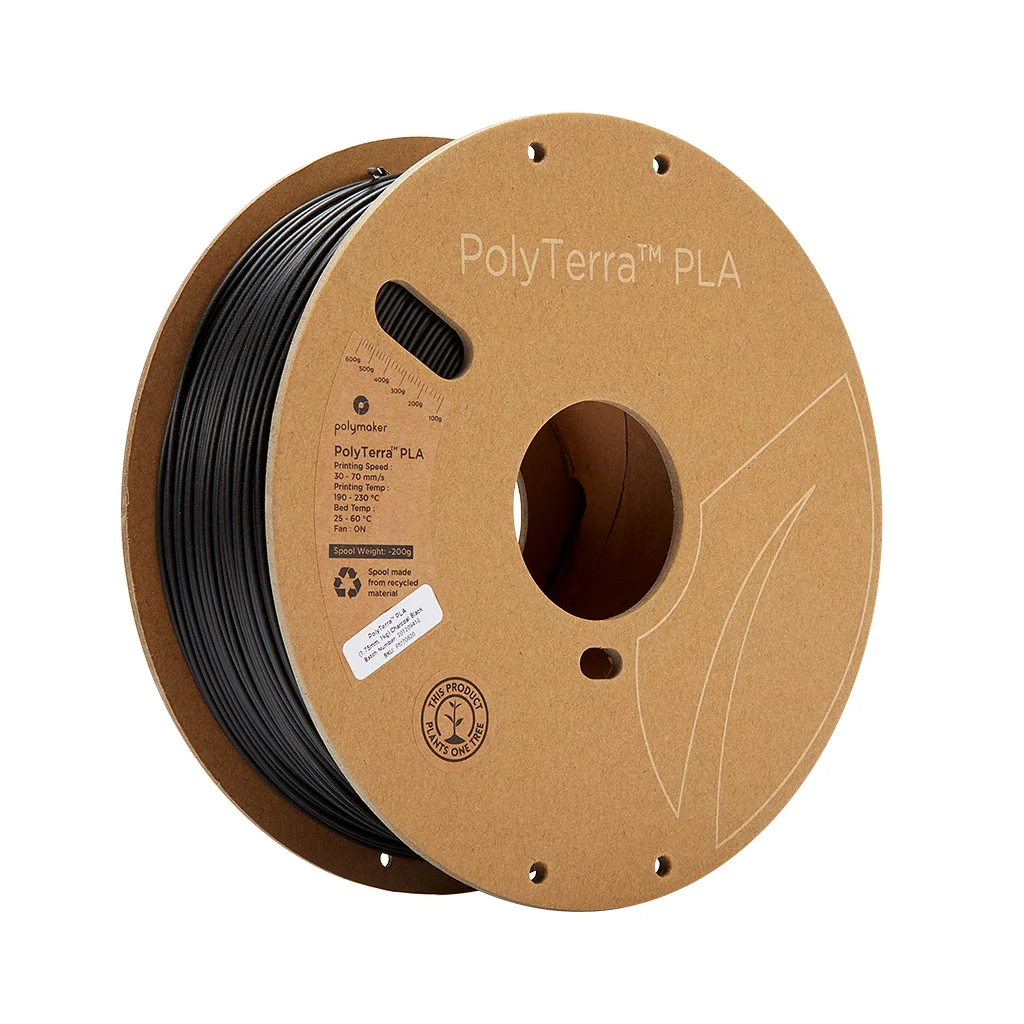 Пластик для 3D-принтера Polymaker PLA PolyTerra 1,75mm 1kg BLACK , CHARCOAL (PM70820)