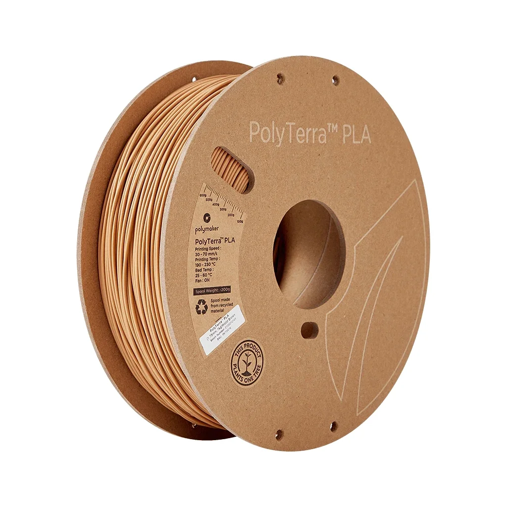 Пластик для 3D-принтера Polymaker PLA PolyTerra 1,75mm 1kg BROWN, WOOD (PM70976)