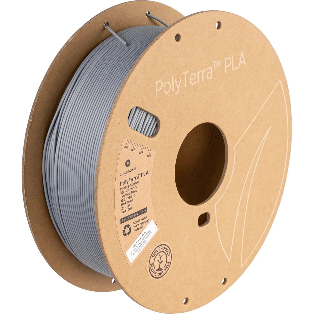 Пластик для 3D-принтера Polymaker PLA PolyTerra 1,75mm 1kg Grey, Fossil (PM70824)