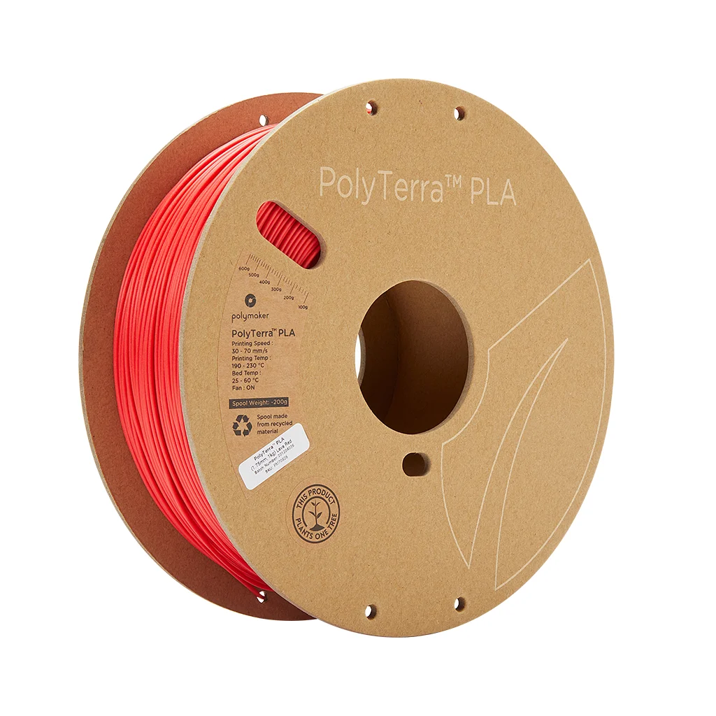 Пластик для 3D-принтера Polymaker PLA PolyTerra 1,75mm 1kg RED, LAVA (PM70826)