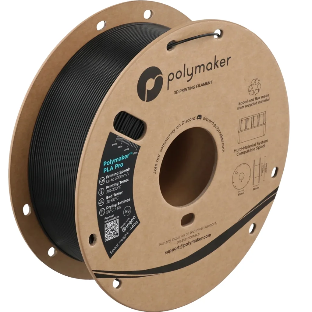 Пластик для 3D-принтера Polymaker PLA PRO HIGH SPEED TOUGH 1,75mm BLK 1kg (PA13002)