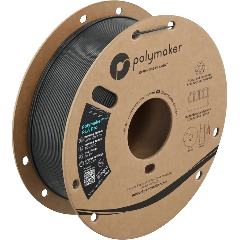 Пластик для 3D-принтера Polymaker PLA PRO HIGH SPEED TOUGH 1,75mm DARK GREY 1kg (PA13016)