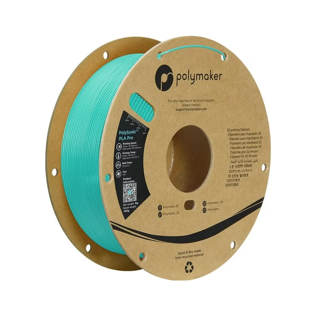 Пластик для 3D-принтера Polymaker PLA PRO HIGH SPEED TOUGH 1,75mm TEAL 1kg (PA13009)
